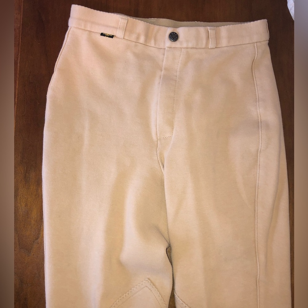 Saxon Kids Beige Riding Breeches - size Child = C16 - Picture 6 of 15